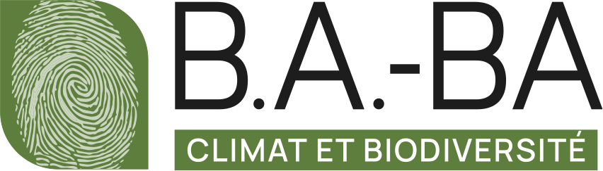 Logo du B.A-B.A, climat et biodiversité 